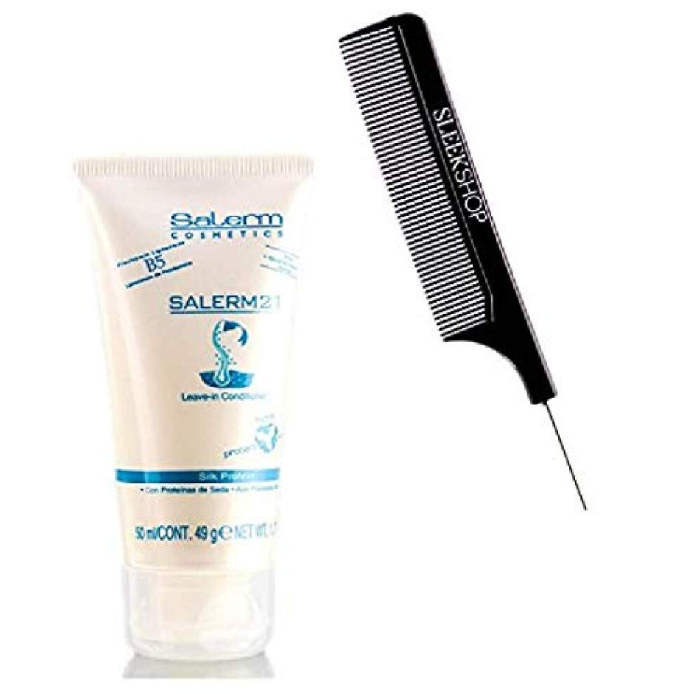 Salerne Cosmetics 21 Conditionneur Sans Rinage B5 Provitamin Lipsomes & Silk Protein (Avec Peigne Lgant De La Queue D'pingle En Acier) Salern-image