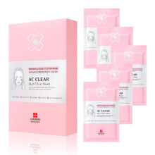 Leaders Insolution AC Clear Skin Clinic Mask | Schneckensekret und Teebauml zur Kontrolle von Akne-Rtungen | Bemliese-Bettlaken aus 100 % Baumwolle