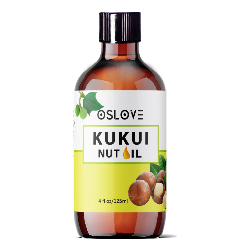Oslove Organics Pure Kukui Nut Oil-Cold Pressed Use On Skin And Hair- 4 Oz