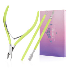 Cuticle Trimmer with Cuticle Pusher and Cutter-YINYIN Cuticle Cutter Cuticle Nipper Professional Stainless Steel Cuticle Clippers Durable Pedicur