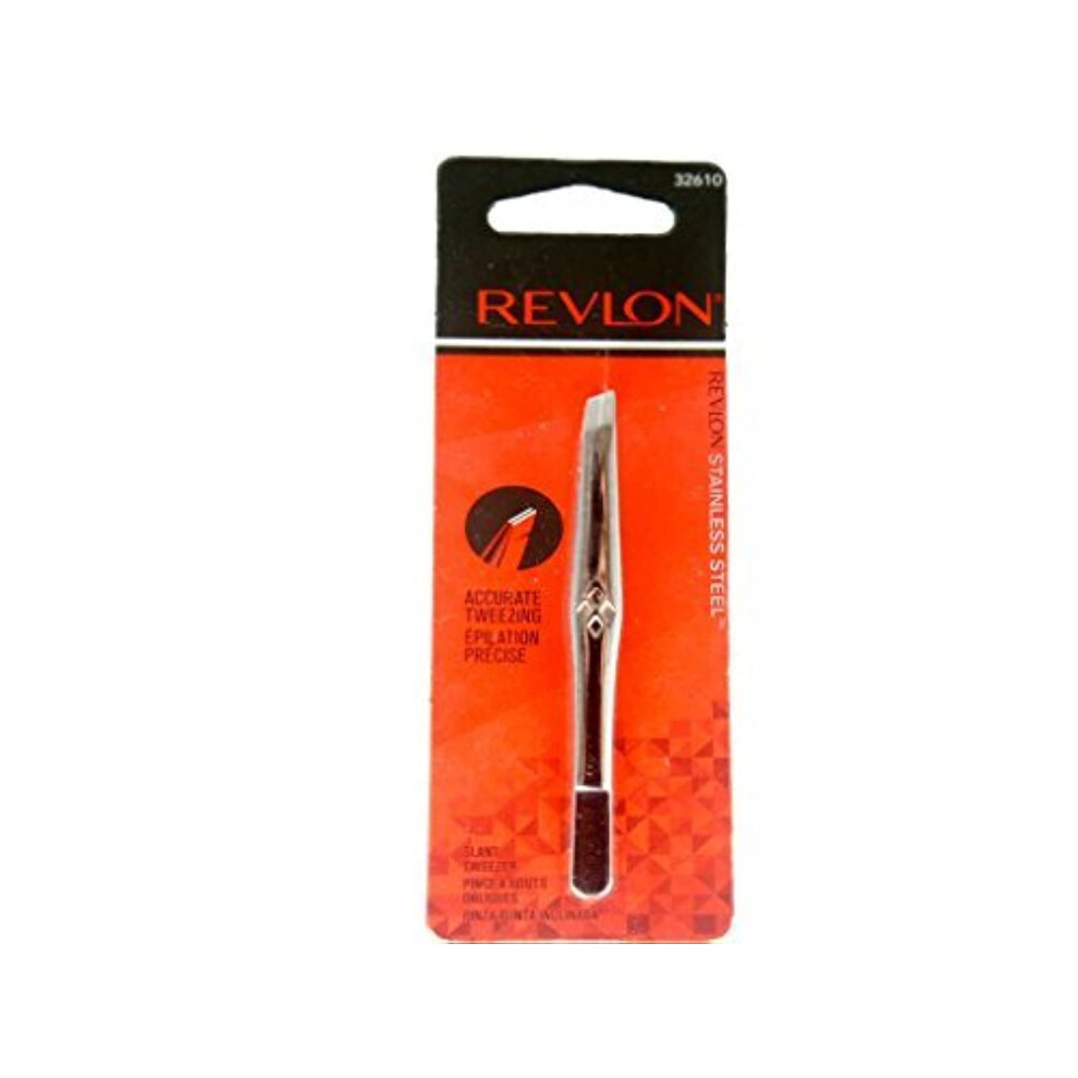 Revlon Stainless Steel Accurate Tweezing 1 Ea ( Pack Of 4 )