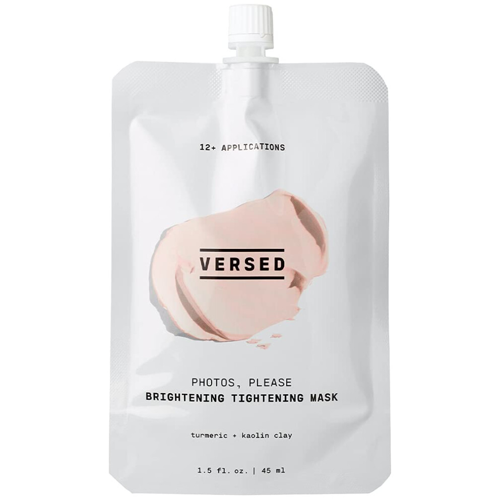 Versed Photos Please - Tightening Brightening Face Mask With Turmeric And Kaolin Clay - Pore-Tightening Hydrating Facial Mask Exfoliates Remo Red
