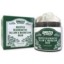 Grazly geschlagener Rindertalg fr die Haut mit Magnesium-Manuka-Honig und Jojobal aus dem Toten Meer Balsam aus grasgefttertem Rindertalg Feuc