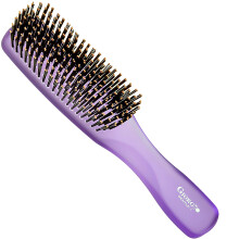 Giorgio GION1PP Neon Lilla 7,75 tommer Gentle Touch Detangler h?rb?rste til m?nd og kvinder. Bl?de b?rster til f?lsom hovedbund. V?dt og t?rt til