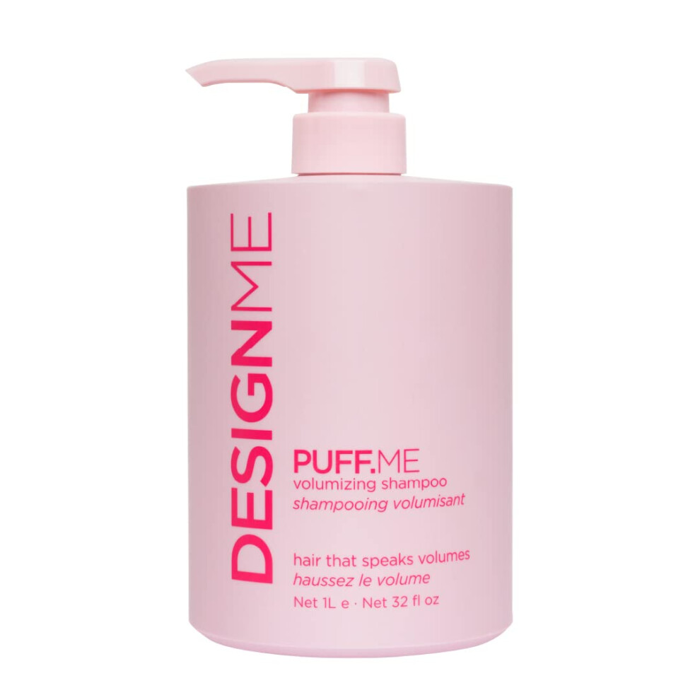 Design.me Puff.me Volumizing Shampoo By Designme | Adds Body Bounce & Volume For Fuller Thicker Hair| For Fine & Medium Hair | Boosts Shine | Color-Safe