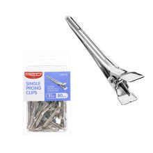 RED by Kiss 80pcs 1.75"""" Slide-In Hair Clips Durable Metal Curl Setting Clips for Hairdressing Sectioning & Retwisting Rust-Free Hair Pins for