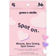 Grace & Stella Puistjespleisters voor gezicht (hart 36 stuks) - Hydrocollode acnepleisters voor gezicht - Dermatologisch getest Veganistische di