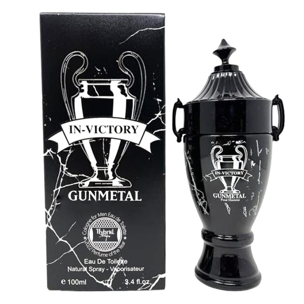 Hybrid & Company In Victory Gunmetal Cologne For Men Eau De Toilette Natural Spray Masculine Scent 3.4 Fl Oz