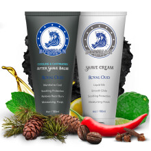 Bossman Silk Lotion Parranajovoide & Viilentävä After Shave Miesten Combo - Parranajovoide & After Shave Balm miehille (Royal Oud Scent)