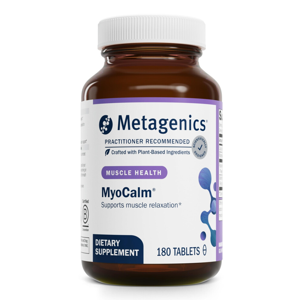 Metagenics Myocalm - Muscle Support* - Calcium & Magnesium Supplement - With Passionflower Herb & Valerian Root - Mineral Supplements - Non-Gmo