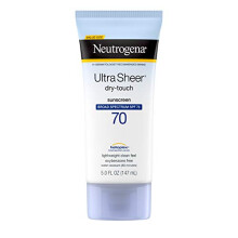 Neutrogena Ultra Sheer Dry-Touch-Sonnenschutzlotion, breites Spektrum, LSF 70, UVA/UVB-Schutz, oxybenzonfrei, leicht wasserbestndig, nicht komedogen