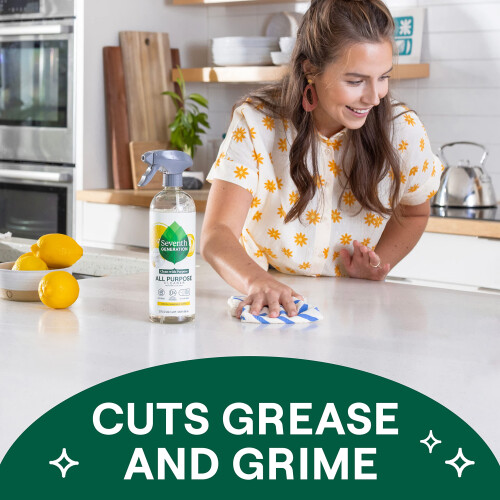 Seventh Generation All Purpose Cleaning Spray Lemon Chamomile scent Surface Cleaner Cuts Grease 23 oz 2