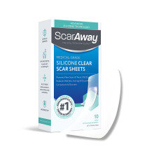 ScarAway Heldere Siliconen Littekens, Wit, 10 Stuks