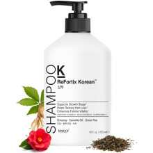 VANIDOX ReFortix Koreanisches Shampoo, angereichert mit Ginseng, grnem Tee und Kamelienl, untersttzt das Wachstumsstadium und hilft, Haarausfall f