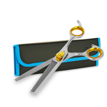 SHARF Gold Touch Barber 6.5 Inch 30-Tooth Professional Thinning Shears 440c Japanese Stainless Steel Barber Scissors for Men and Women