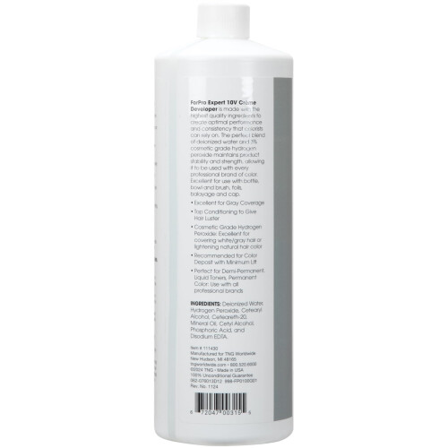 ForPro Expert 10 Volume Crme Developer para Clareamento de Cabelo Cobertura Cinza e Depsito de Cor com Elevao Mnima 32 Fl Oz 2