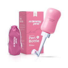 Mommy First Peri Bottle per cure postpartum | Bottiglia capovolta per pulizia e recupero perineali | Bidet portatile | Postpartum essenziale | Baby r