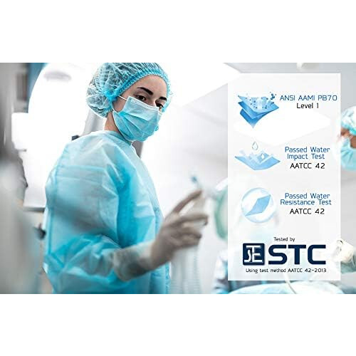 AAMI Level 1 Cuffed Propylene Disposable Isolation Gown (10pcs) 2