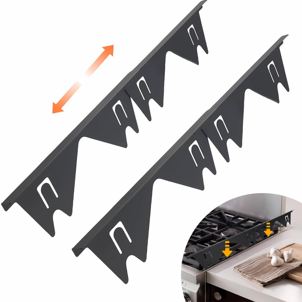 Stainless Steel Stove Gap Covers (2Pcs), Stove Gap Filler For Kitchen Oven Counter Side Gap 940534661011