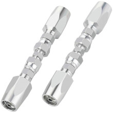 2pcs Hydraulic Hose Repair Kit, Reusable, 2-Wire Reusable Hydraulic Repair Fitting 1/4Inch