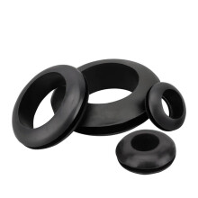 5/20/100pcs Black Rubber Double Sided Protective Coil Out Hole Wire O-Ring - 3~80mm