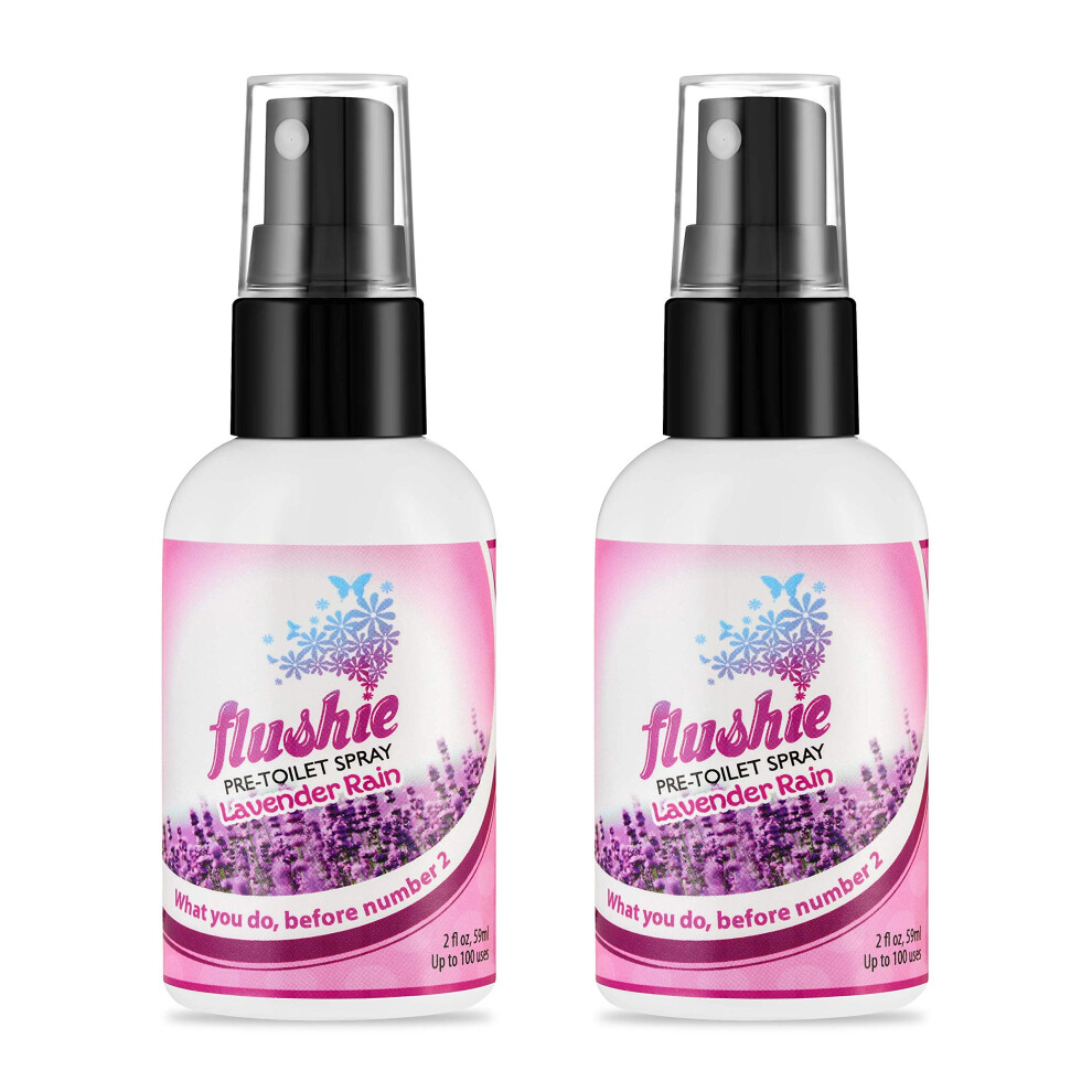 Flushie Pre-Toilet Spray for Bathroom - Toilet Deodorizer (Lavender  2oz 2-Pack)-image-OPC-PHXRWF5-NEW