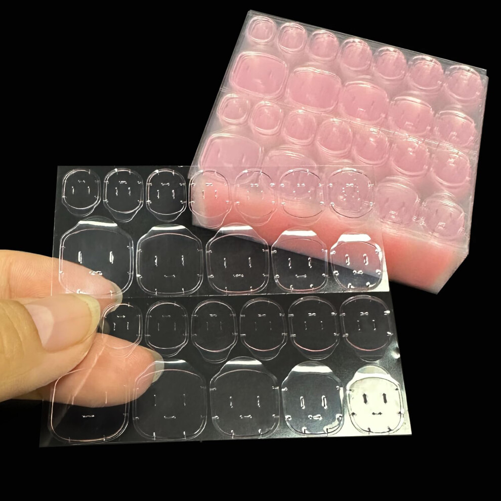 Sawvolker Pink 50 Sheet Nail Adhesives Stickers For False Nail Tips Jelly Nail Glue Double Sided Nail Adhesive For Press On Nails Sticky Tabs Waterpro