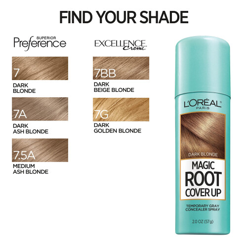 L’Oréal Paris L'Oreal Paris Root Cover Up Spray Temporal para Cabello, Rubia Oscura, Pack de 2 2