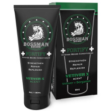 Bossman Fortify Intense Beard Conditioner - Shower Beard Wash Moisturizer and Beard Softener for Men - Beard Growth Products - Made in USA (Veti