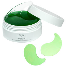Hydrogel Rejuvenating Under Eye Patches Mellow Eyes by PUR Beauty - Hydrates Plumps & Brightens Under Eye - Hemp Seed Oil Green Tea Extract K