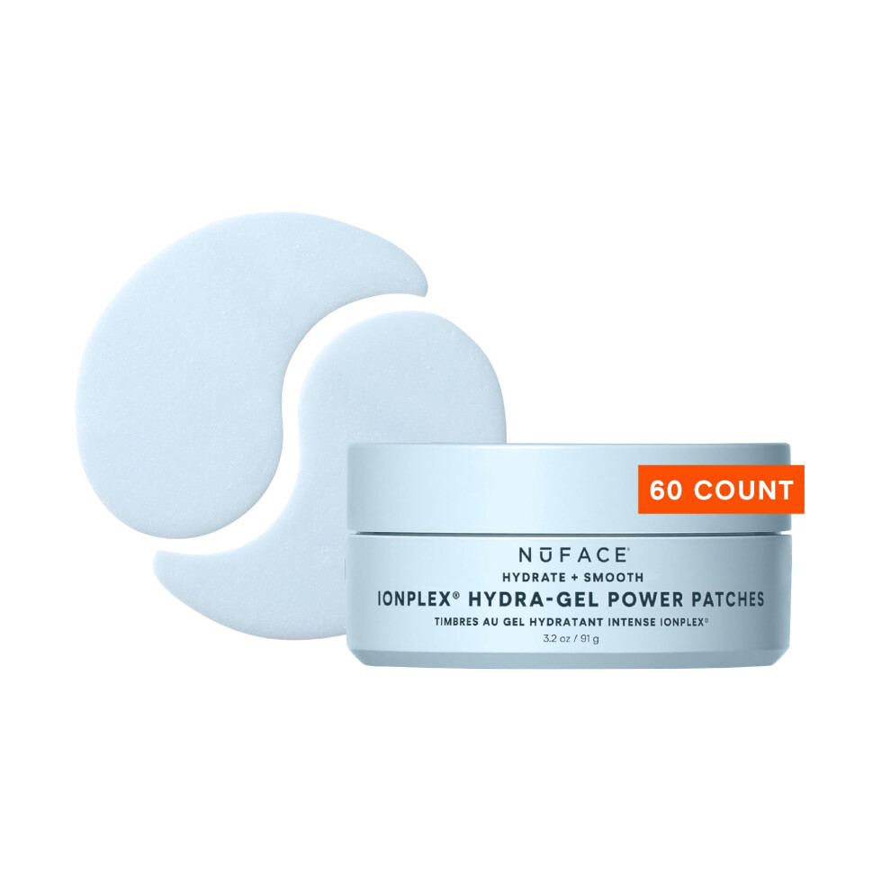 Nuface Dark Ionplex Hydra-Gel Power Under Eye Patches - Gel Under Eye Mask For Puffy Eyes & Circles - Cooling Wrinkle Patches & Hydrating Treatme