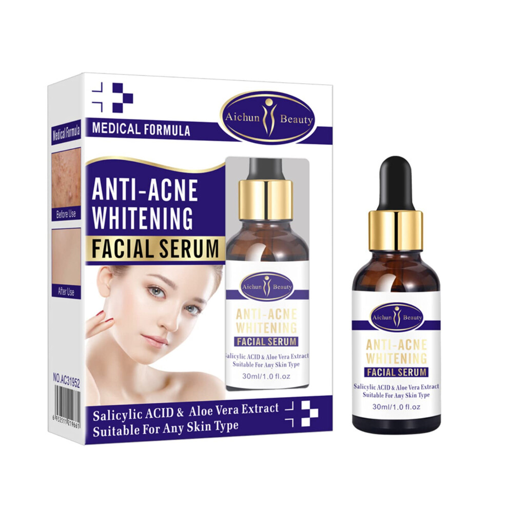 Aichun Beauty Anti-Acne Facial Serum Aloe Vera Extract Salicylic Acid Repairs Damaged Skin 30Ml