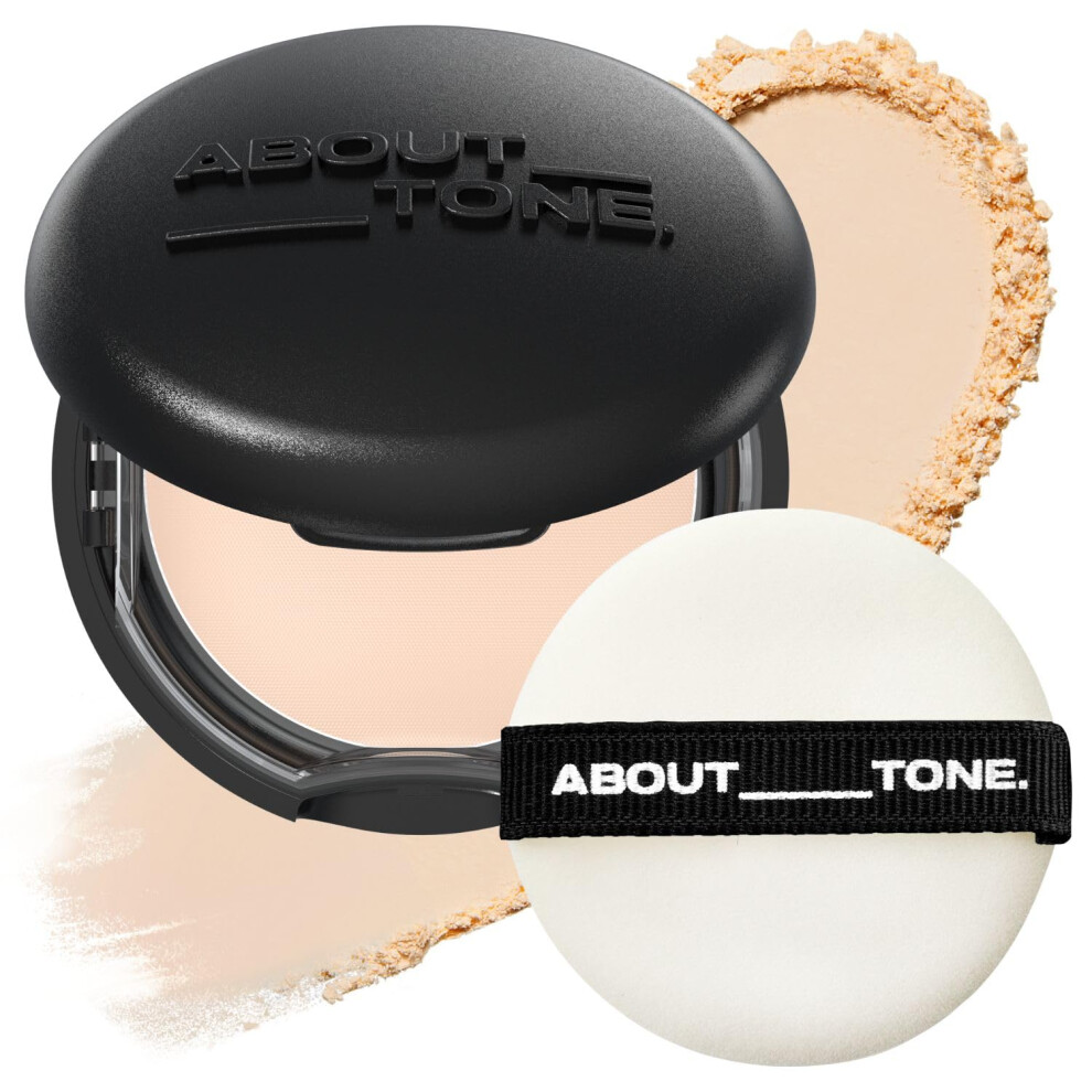 About Tone Blur Powder Pact 0.32Oz - Pressed Powder Compact With Mirror And Puff Makeup Setting Finishing Blurring Natural Translucent Lightweigh
