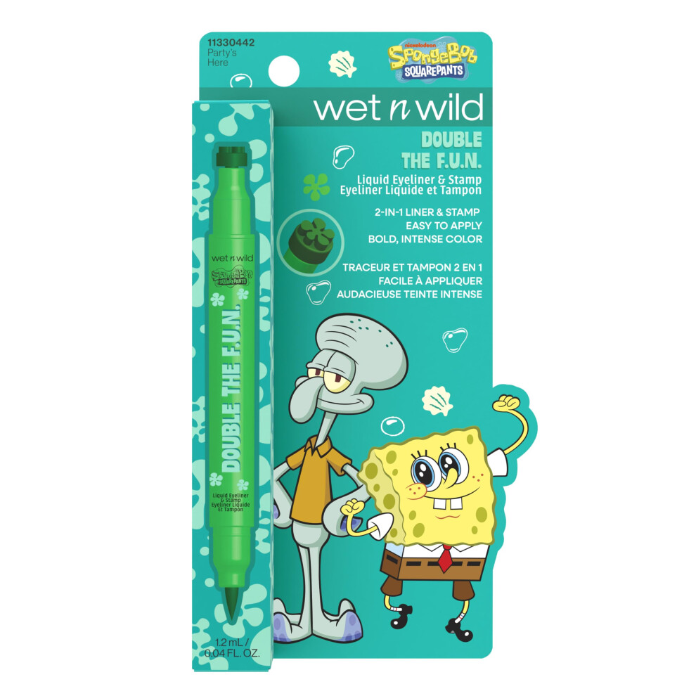 wet n wild Spongebob Double The F.U.N. Liquid Eyeliner & Stamp - Party's Here