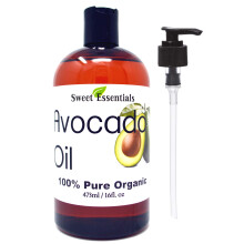 Sweet Essentials Premium Bio-Avocadol 16oz mit Pumpe, aus Italien importiert, 100 % rein, gentechnikfrei, kaltgepresst, in Lebensmittelqualitt, gol