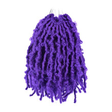 Niseyo Purple Butterfly Locs virkatut hiukset 12 tuuman 1 pakkaus esisilmukka Distressed Locs -virkatut punokset (violetti)