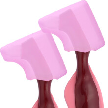 Anbbas 2kpl pehmeδ silikoninen hammasproteesiharjan suojus sopii useimpiin proteesihammasharjoihin (vaaleanpunainen)