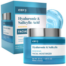 Envy Feuchtigkeitscreme fr das Gesicht mit Hyaluronsure und Salicylsure Feuchtigkeitsspendende Tagescreme zur Reduzierung von Aknenarben und