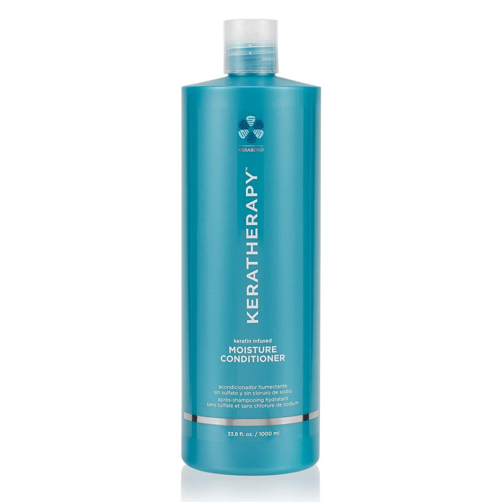Keratherapy Keratin Infused Moisture Conditioner 33.8 Fl. Oz. 1000 Ml - Hydrating & Moisturizing Conditioner For Dry Hair With Collagen Jojoba