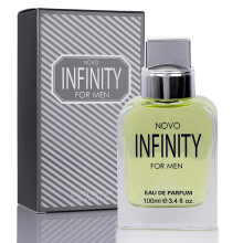 Novo Infinity voor mannen - 3,4 Fluid Ounce Eau De Parfum Spray voor mannen - Verfrissende citrus- en bloemige topnoten met subtiele houtachtige