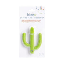 Bizzu cactus siliconen tandent tandenborstel tandenborstel voor zuigelingen Meerdere rustgevende oppervlakken BPA gratis groen
