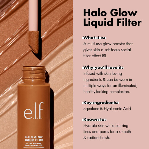 e.l.f. e.l.f. Halo Glow Liquid Filter, Booster de Complección para un Brillo Suave, 3.5 Medium 2