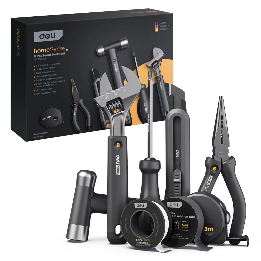 Tools Set, Basic Household Tool Kit With Elegant Gift Package, Sleek And Stylish For Home 820064761194