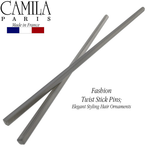 Camila Paris CP3381 Γαλλικά Στικ Χτενίσματος, Σετ 2 Γκρι, Χτενίσματα Για Κορίτσια 1