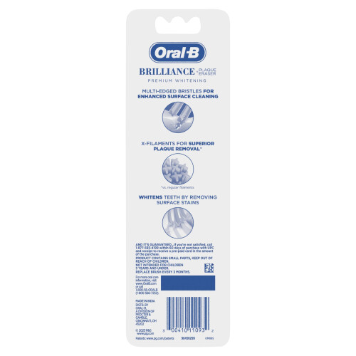 Oral-B Oral-B Brilliance Premium valkaiseva hammasharja Plaque Eraserilla Medium Sky Blue and Grey 2 Count 2