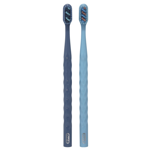Oral-B Oral-B Brilliance Premium valkaiseva hammasharja Plaque Eraserilla Medium Sky Blue and Grey 2 Count 1