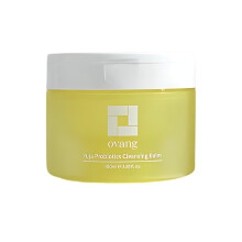 OVANG Yuja Probiotics Cleansing Balm - Removedor de maquiagem e limpador hidratante - Iluminador e calmante sem fragrncia para todos os tipos de