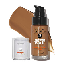 Revlon Liquid Foundation, ColorStay Makeup för Kombination & Fet Hy, SPF 15, Medium-Full Täckning, Cocoa (520), 1.0 oz