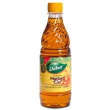 Dabur Kachi Ghani Senfl l fr die Haut- und Haarpflege, kaltgepresstes l, Krpermassage, therapeutisches Senfl, natrliches l aus Senfkrnern,