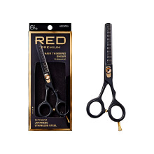 Red by Kiss Premium Artisan Professional Hair Shears Ice Tempered Japanese Stainless Steel Scissors Sharp Blades for Precise Cutting Ergonomic